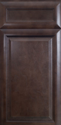 dark brown kitchen cabinetry from shaker collection