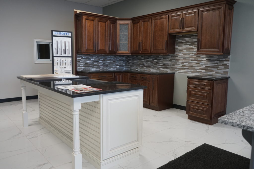 oak kitchen cabinetry in windsor showroom