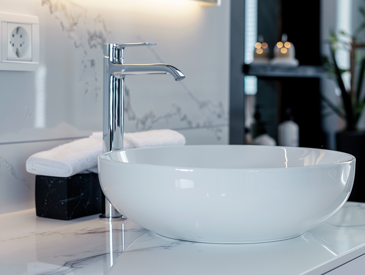Leamington bathroom sink by Keystone.