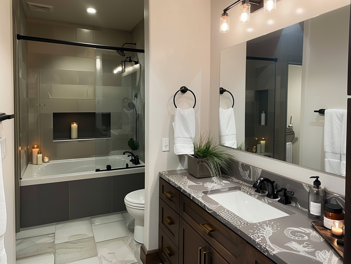 Tecumseh bathroom renovation by Keystone Kitchens.