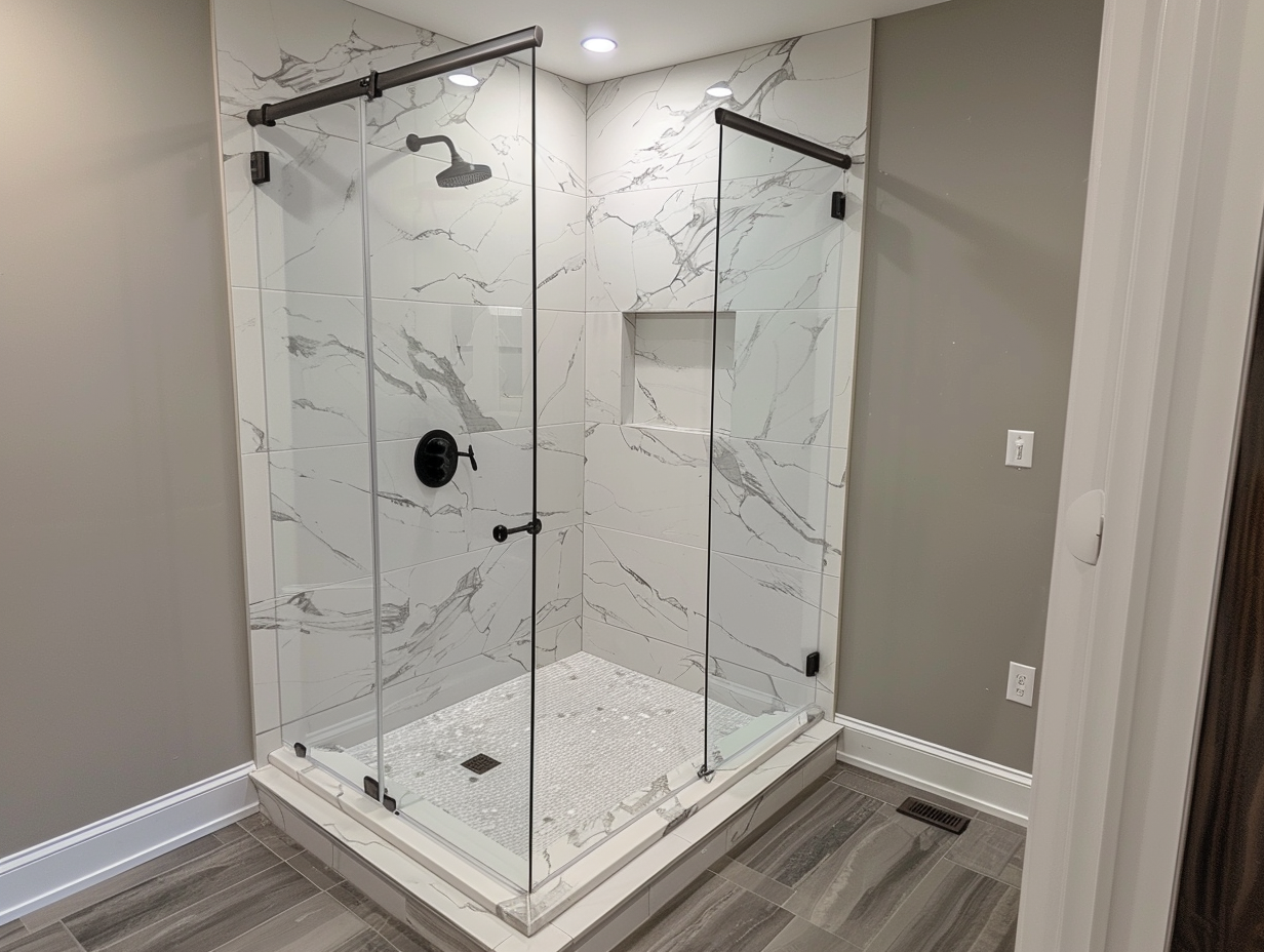 Bathroom shower renovation.