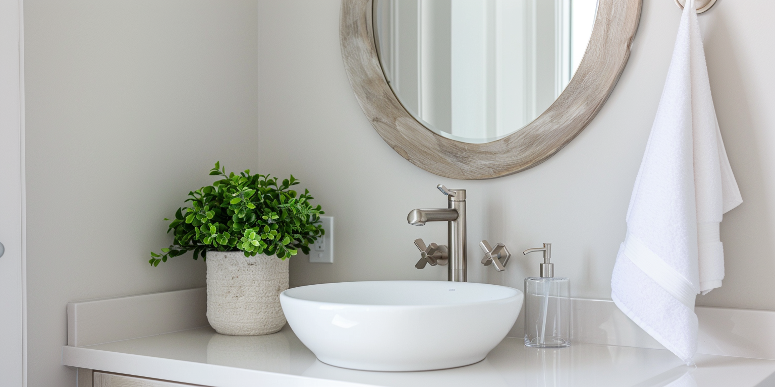 Tecumseh bathroom renovation by Keystone Kitchens.